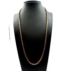 Vintage Italian Sterling Silver and Gold Necklace